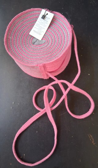 Bolso de playa GOMAT rosa y gris