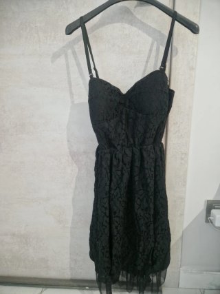 Vestitino nero pizzo taglia M