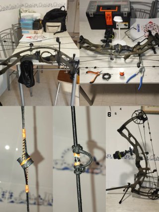 Ajustes para arco de poleas de caza.