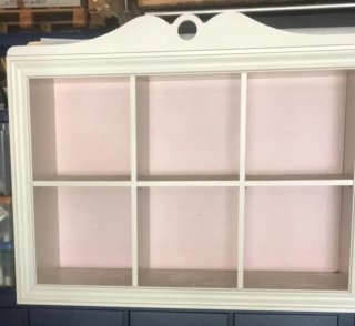 Bacheca espositore in legno shabby chic