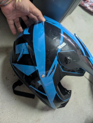 Casco Motocross Niño Fox V1 Azul/Negro
