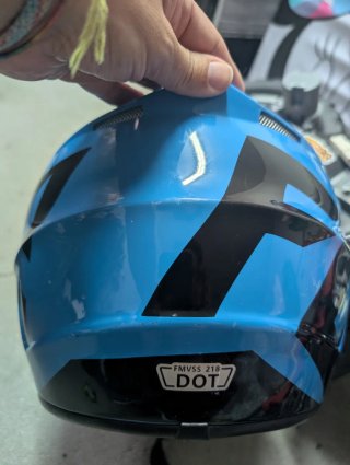 Casco Motocross Niño Fox V1 Azul/Negro