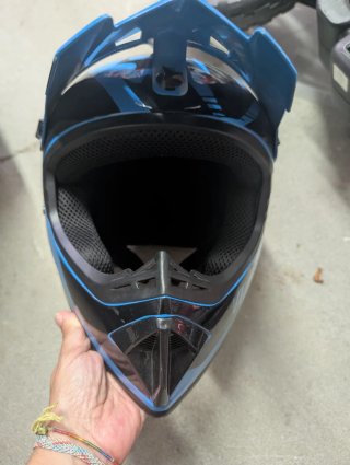 Casco Motocross Niño Fox V1 Azul/Negro