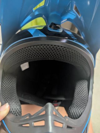 Casco Motocross Niño Fox V1 Azul/Negro