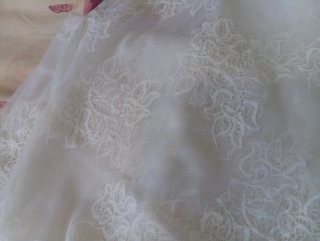 Mantilla de encaje blanca