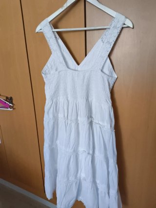 Vestido Boho Chic Blanco Talla Única