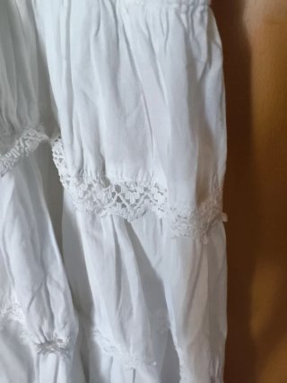 Vestido Boho Chic Blanco Talla Única