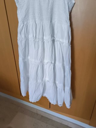 Vestido Boho Chic Blanco Talla Única