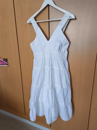 Vestido Boho Chic Blanco Talla Única