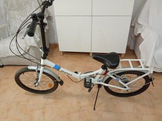 Bicicleta Plegable Blanca