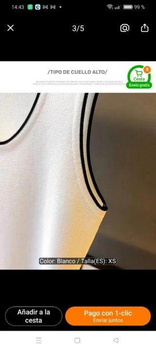 Top BLANCO. -  A ESTRENAR  - Talla XS