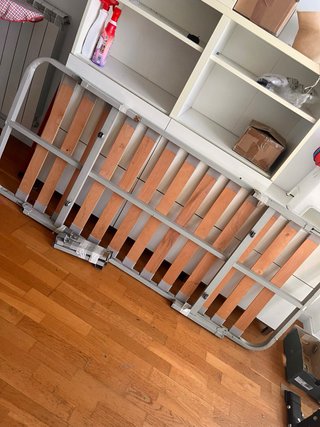 Estructura cama individual 2 colchones