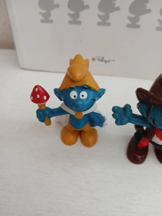 Set 2 Puffi Smurfs The Smurfs puffo re e cowboy