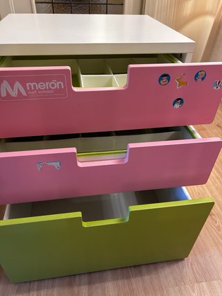 Mueble infantil 3 cajones 60x50x64