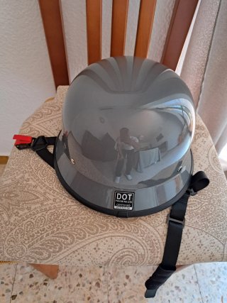 Casco Moto Gris DOT Certificado