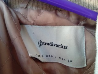 Chaqueta Bomber Stradivarius Beige Talla l