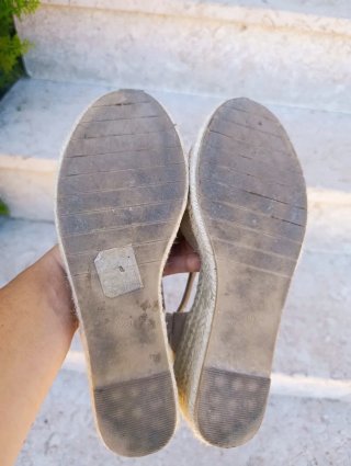 Sandalias esparto beige talla 36