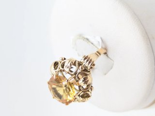 Anillo Oro 18k con Piedra Marrón
