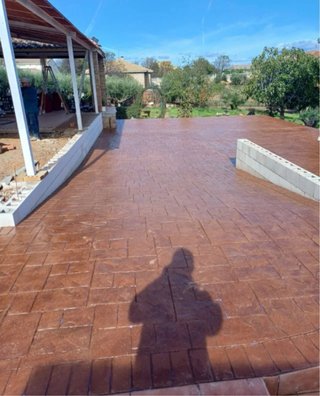 Pavimento hormigón impreso exterior