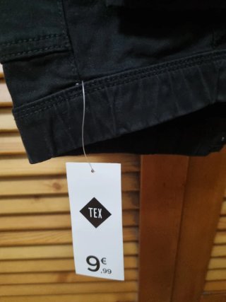 Pantalón negro de algodón