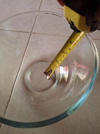 Bol y fuente de cristal