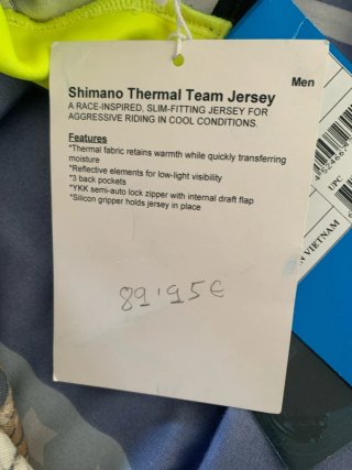 Maillot Shimano Talla L Negro Amarillo Térmico