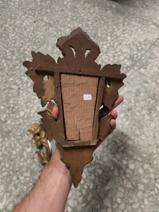 Specchi cornucopia in legno antico