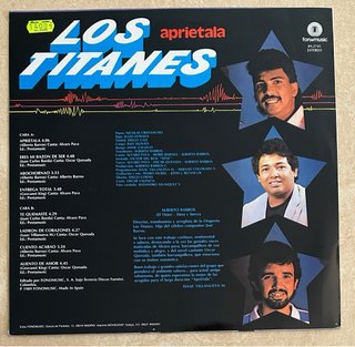 LOS TITANES VINILO LP APRIETALA SALSA BACHATA 1989