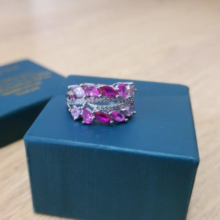 Anillo Plata 925 Circonitas Rosa Talla 19mm