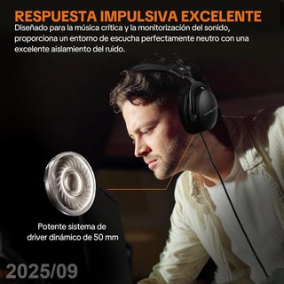 TALOMEN Auriculares Estudio Pro W550X Cable +Funda