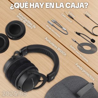 TALOMEN Auriculares Estudio Pro W550X Cable +Funda