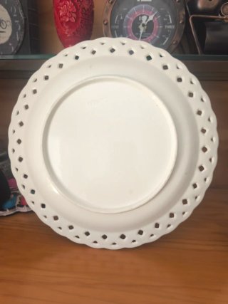 Plato decorativo porcelana pavos reales