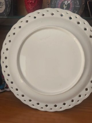 Plato decorativo porcelana pavos reales