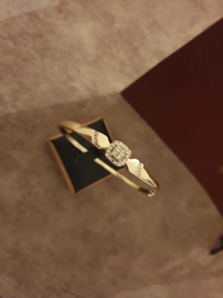 Pulsera chapada en oro 18k con circonitas