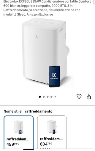 Condizionatore Deumidificatore Electrolux Bianco
