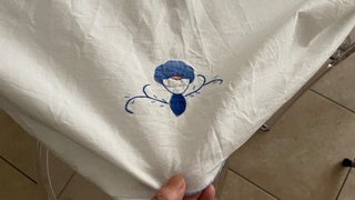 Tovaglia Vintage Anni '60 Ricamata e Intagliata
