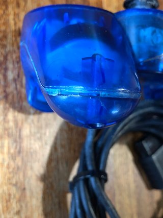 Controller PS2 blu trasparente pad