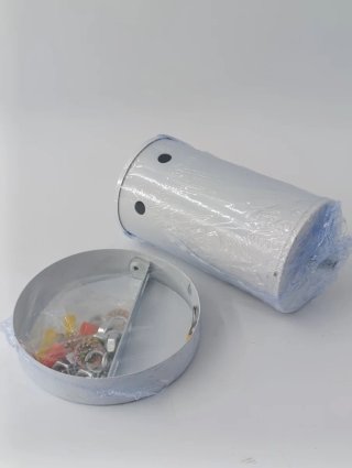 Lámpara Colgante Moderna Oro y Blanco