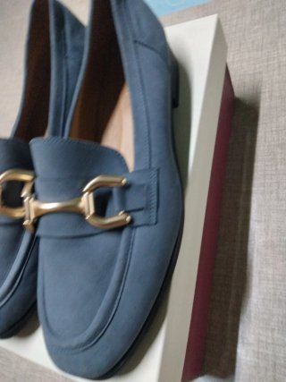 Mocassini Poeme donna blu oro tg 40