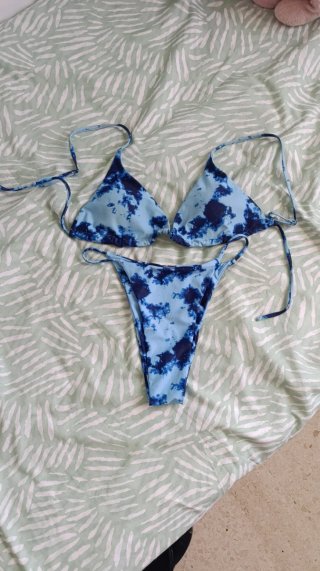 Bikini azul tie-dye