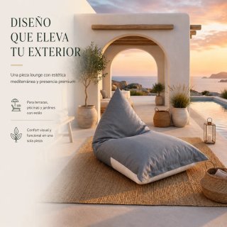 Puff Triangolare Esterno Oxford PVC XL GRIS