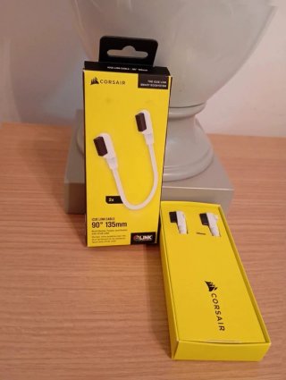 Cavi Corsair iCUE LINK 2x 135mm 90° Bianchi