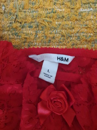 Conjunto lencería H&M rojo Talla L