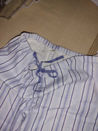 Pijama Franela T.M Rayas Azul y Blanco