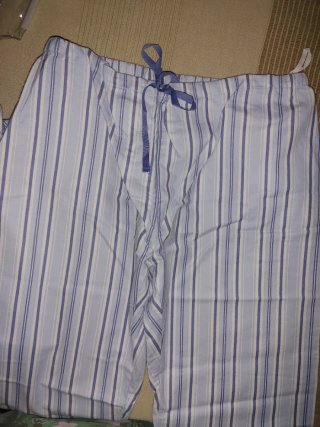 Pijama Franela T.M Rayas Azul y Blanco