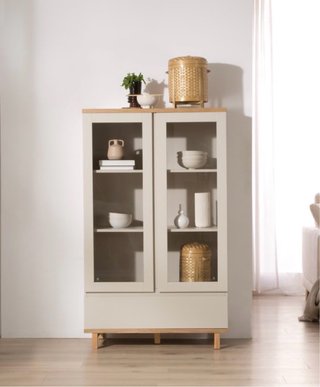 Vitrina Banak Ellinor Madera y Cristal