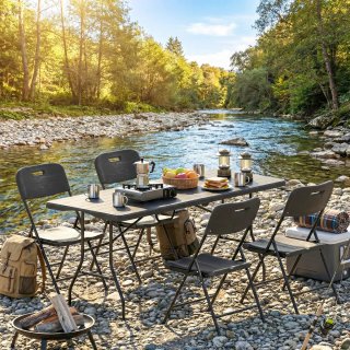 Conjunto Mesa y Sillas Camping Plegables