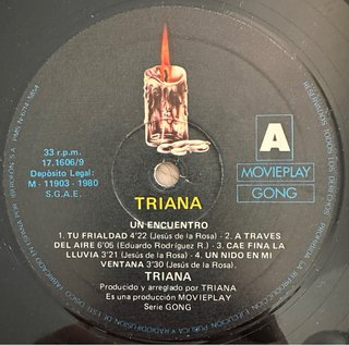TRIANA VINILO LP UN ENCUENTRO + POSTER 1980