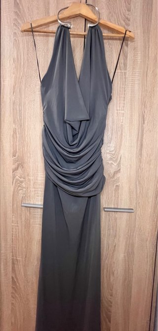 Vestido fiesta gris Zara
