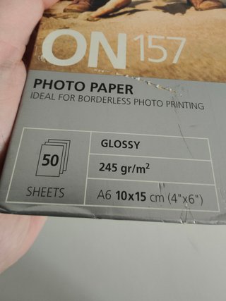 Carta fotografica Olivetti ON 157 50 fogli 10x15cm